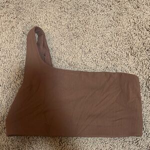 Lululemon Athletica Nulu Asymmetrical Yoga Bra Java